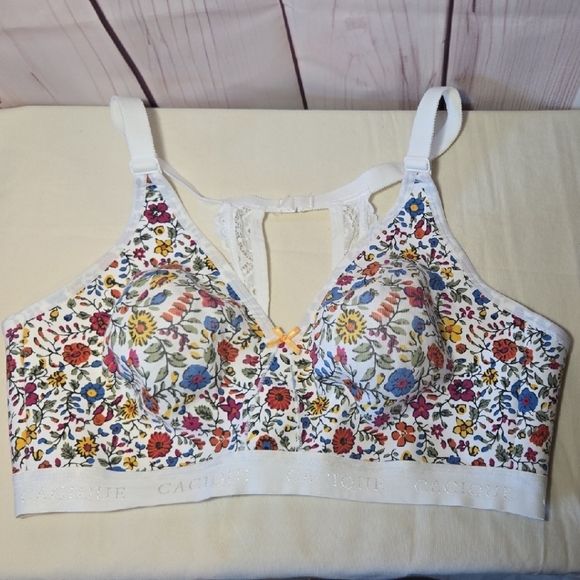 Cacique Multicolor Summery Floral Bralette Size 42DD - Picture 1 of 6